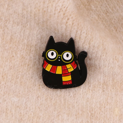 Harry Kitten Enamel Pin Kawaii Side