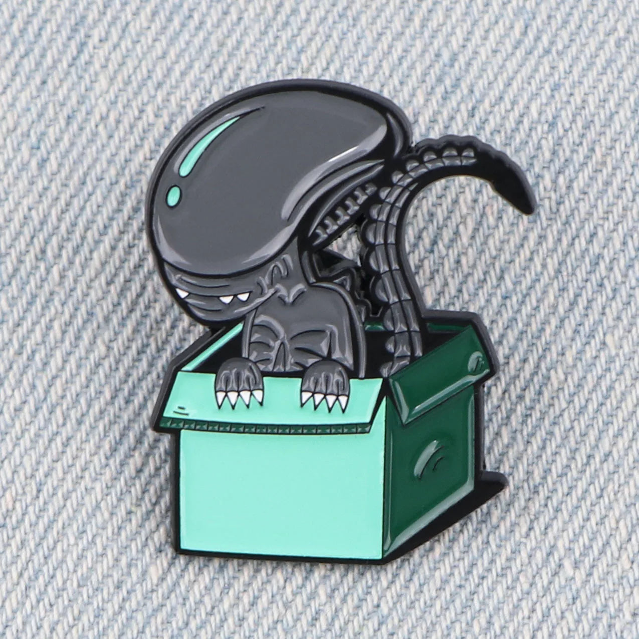 Alien Enamel Pin Kawaii Side