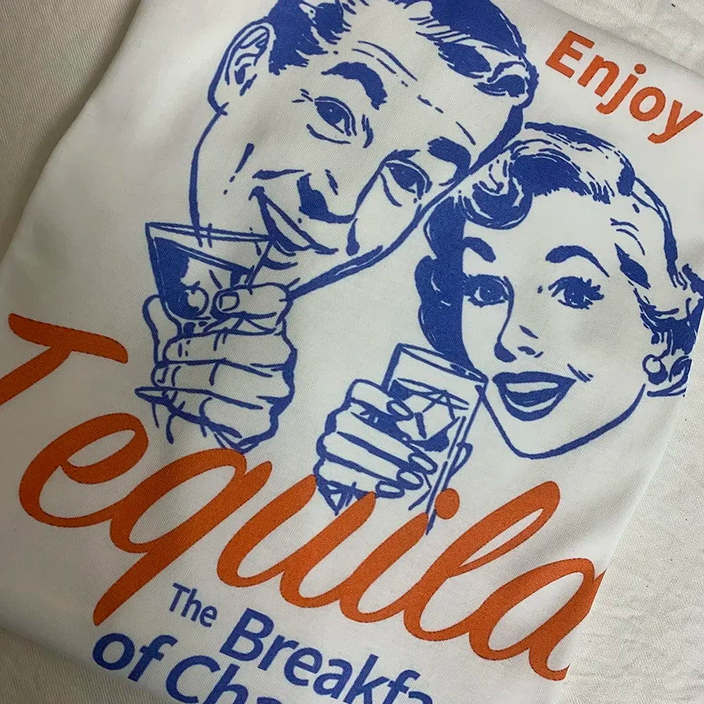 Enjoy Tequila Retro T-Shirt Kawaii Side