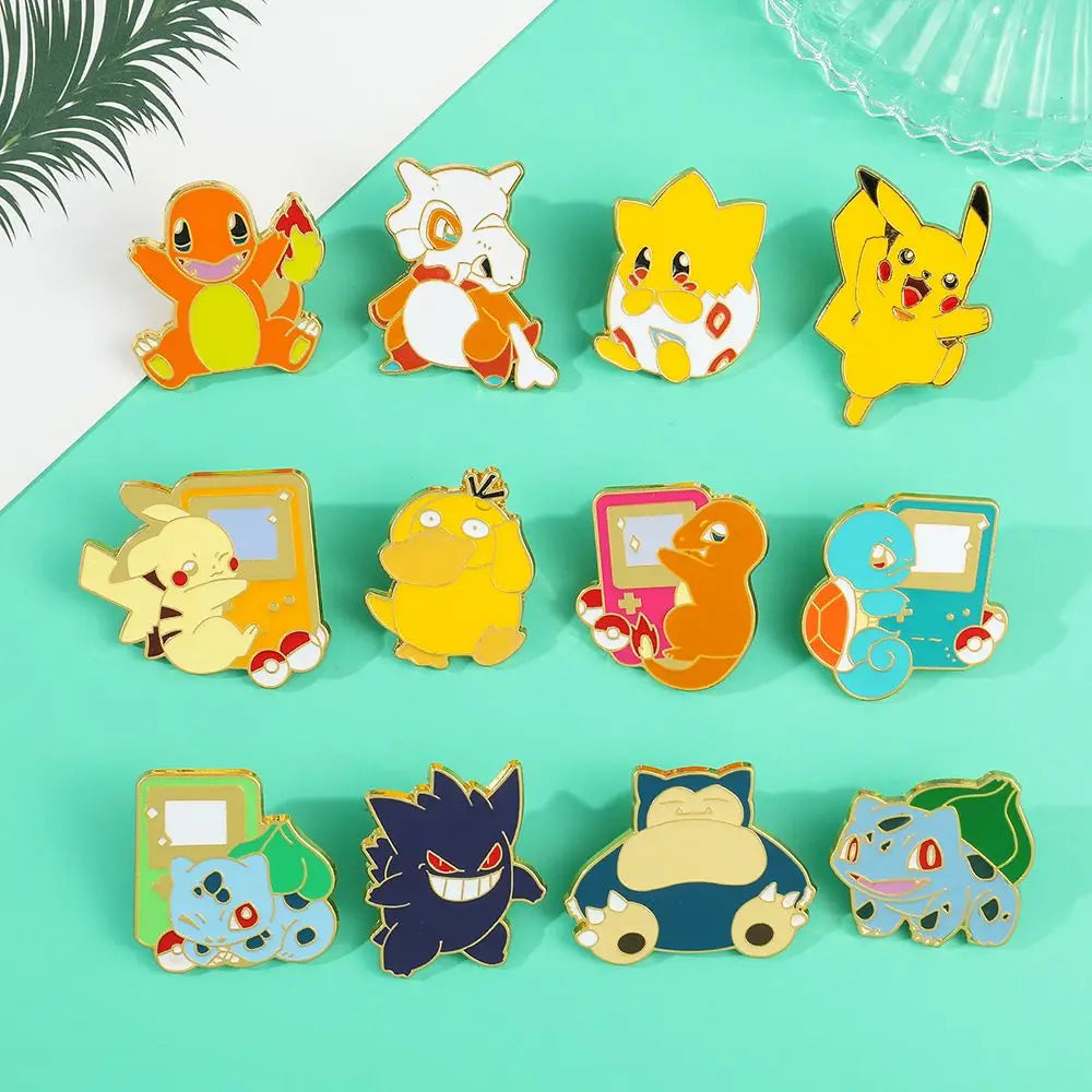 Classic Kawaii Monsters Enamel Pin Kawaii Side
