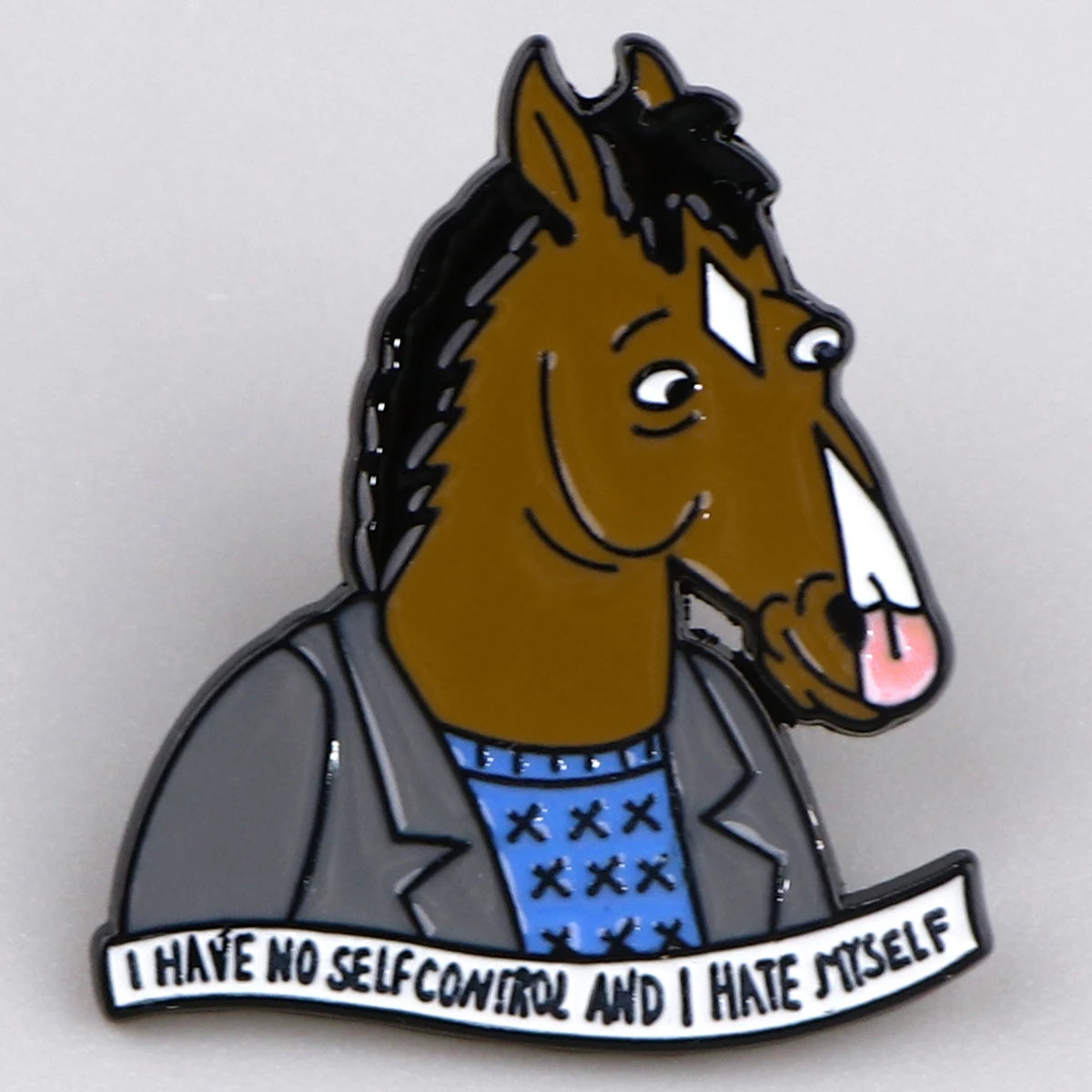 Horse Enamel Pin Kawaii Side
