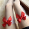 White and Red Bow / One Size