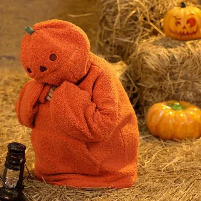 Halloween Pumpkin Hoodie Kawaii Side