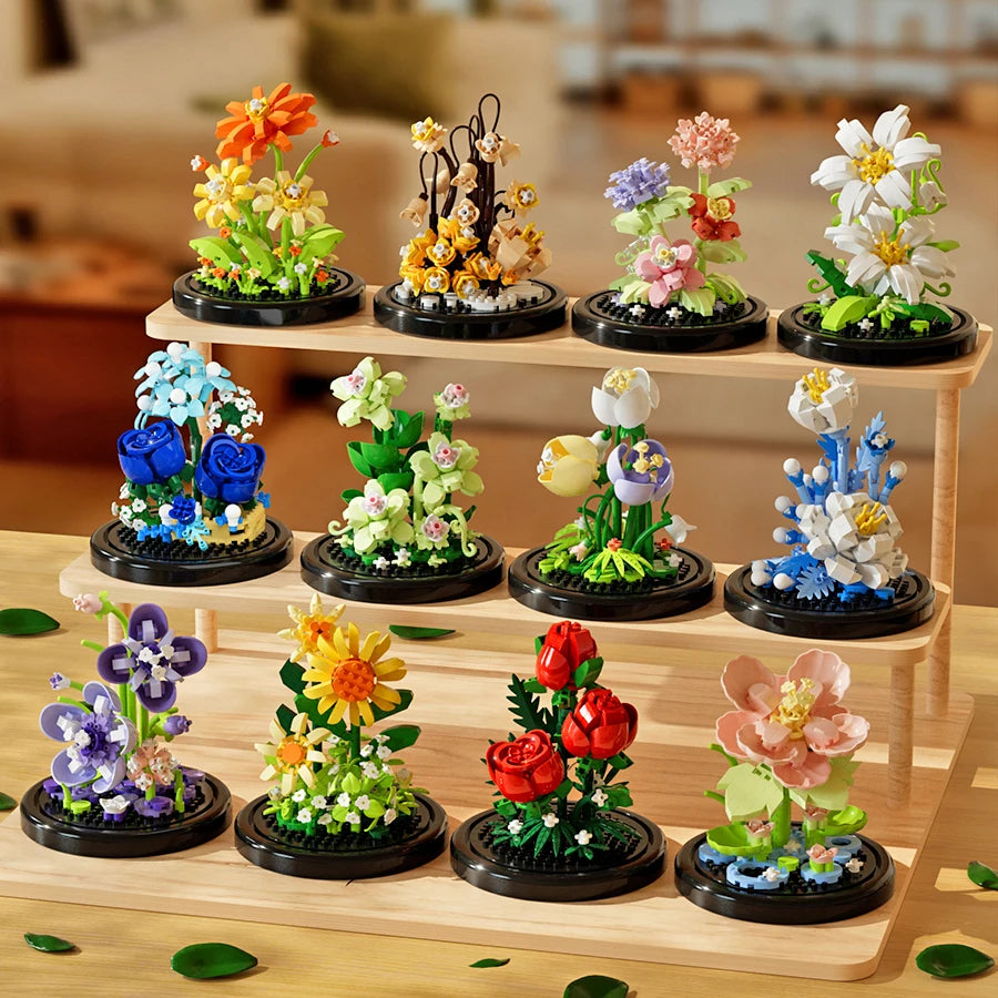 Cute Flowers Building Blocks Kawaii Side