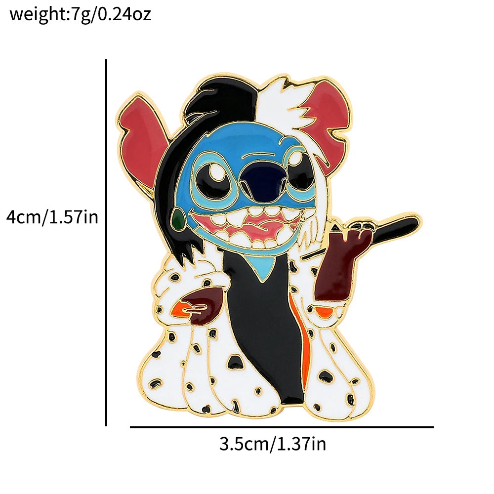 Stitch in Costume II Enamel Pin Kawaii Side