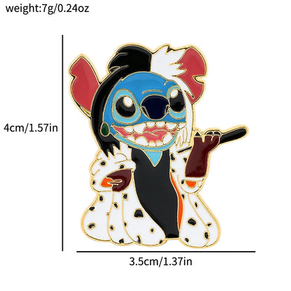 Stitch in Costume II Enamel Pin Kawaii Side
