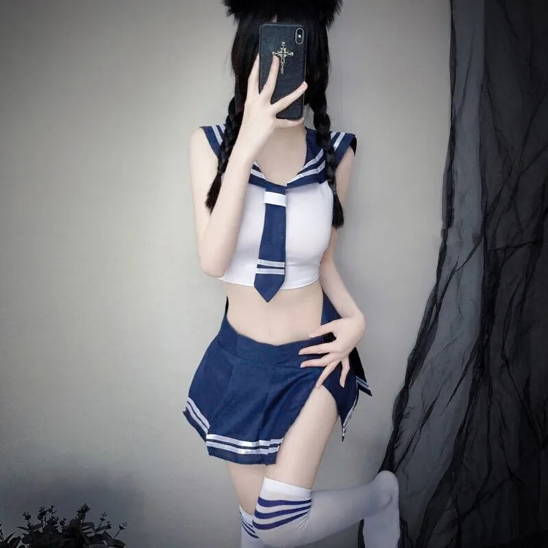 Japanese Student Sexy Costume Lingerie Kawaii Side