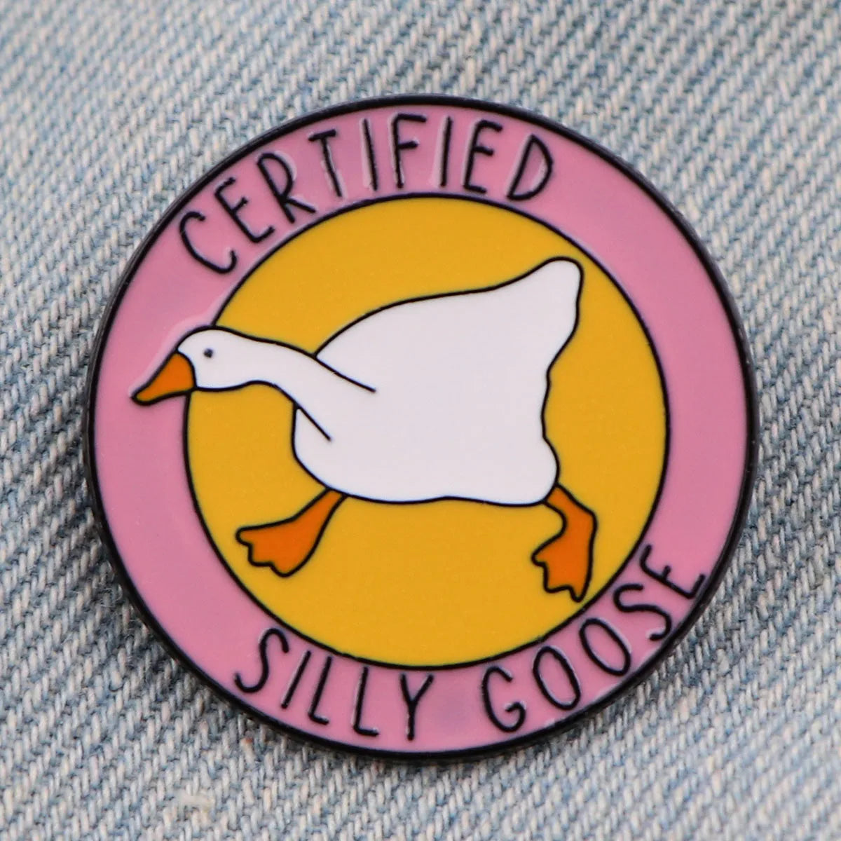 Goose Juice Enamel Pin Kawaii Side