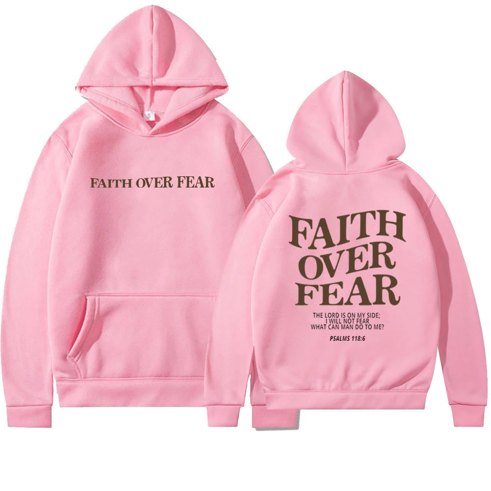 Faith Over Fear Hoodie Kawaii Side