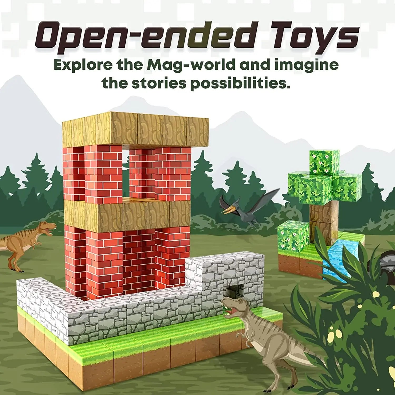 Magic Forest Magnetic Building Blocks Kawaii Side
