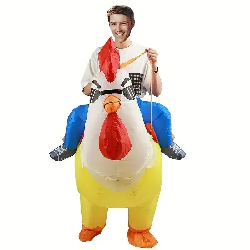 Giant Inflatable Chicken Halloween Costume Kawaii Side