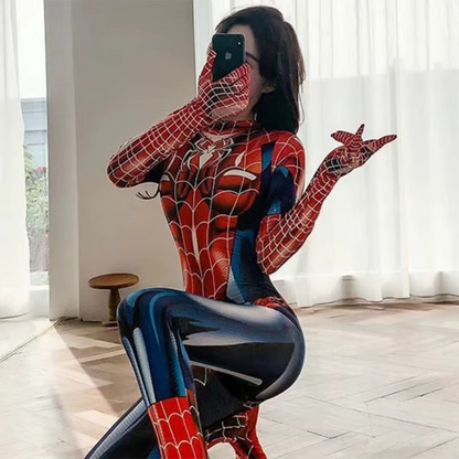 'Miss Spider' Stretchy Tight Costume Bodysuit