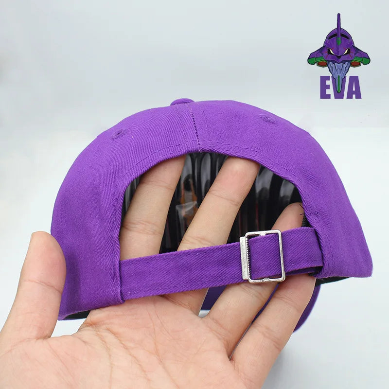 Evangelion Puple Cap Kawaii Side