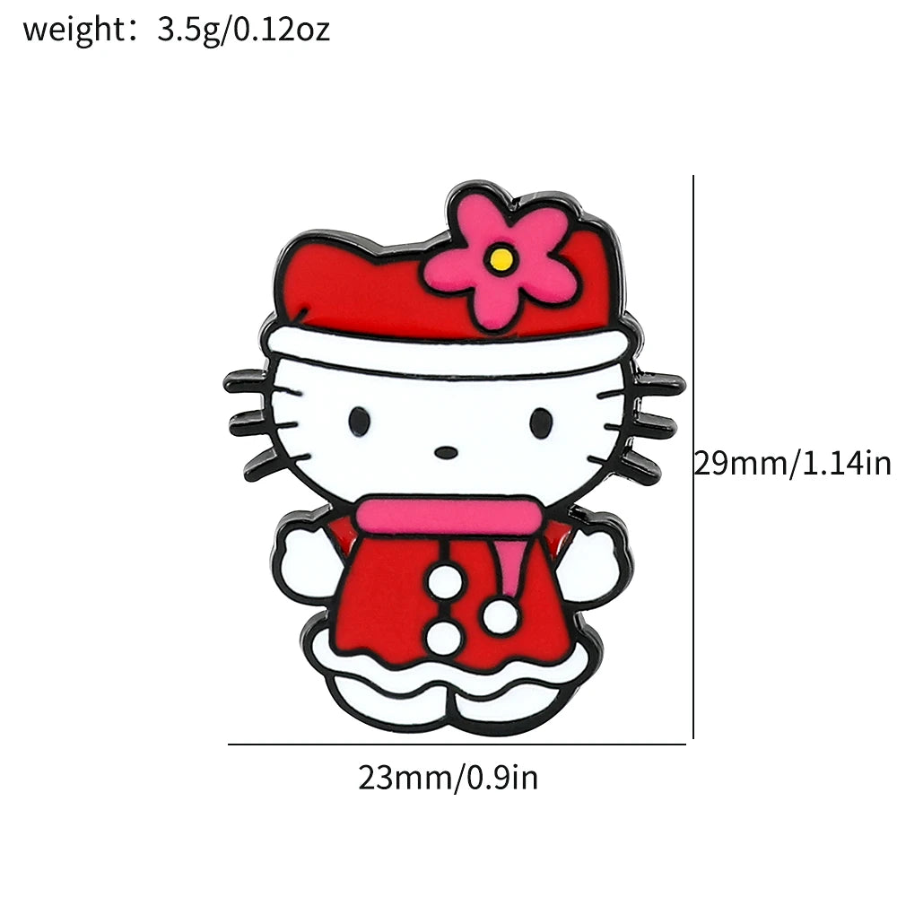 Kawaii Christmas Enamel Pin Kawaii Side