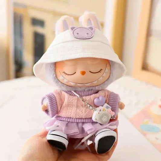 Labubu Cute Pink Yarn Skirt Outfit (Labubu Not Included)