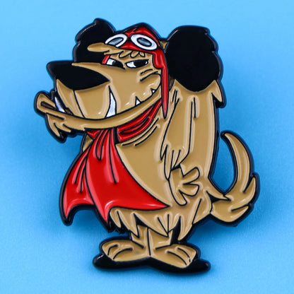 80s Cartoon Racer Dog Enamel Pin