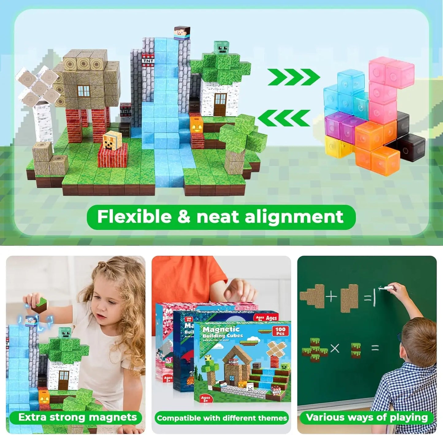 Enchanted Forest Magnetic Building Blocks Kawaii Side
