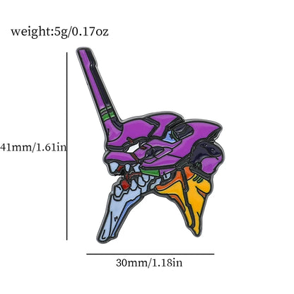 Evangelion Eva Enamel Pin Kawaii Side