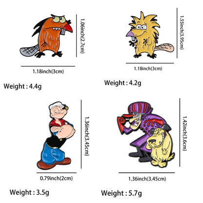 Vintage Cartoons Enamel Pin