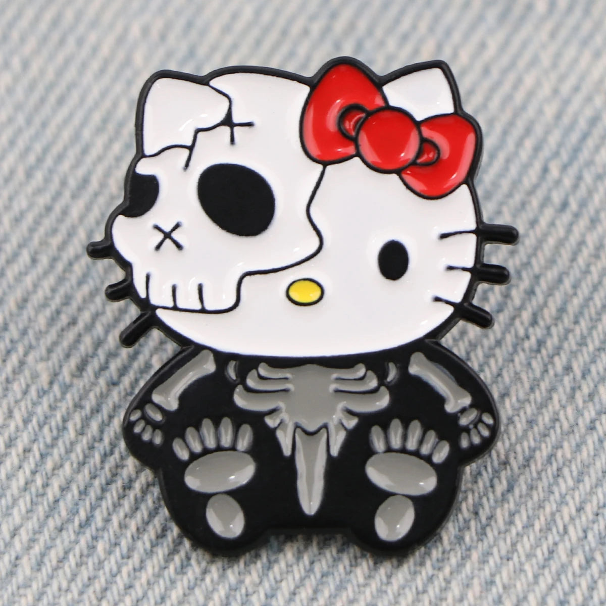 Kawaii Halloween Cat Enamel Pin Kawaii Side