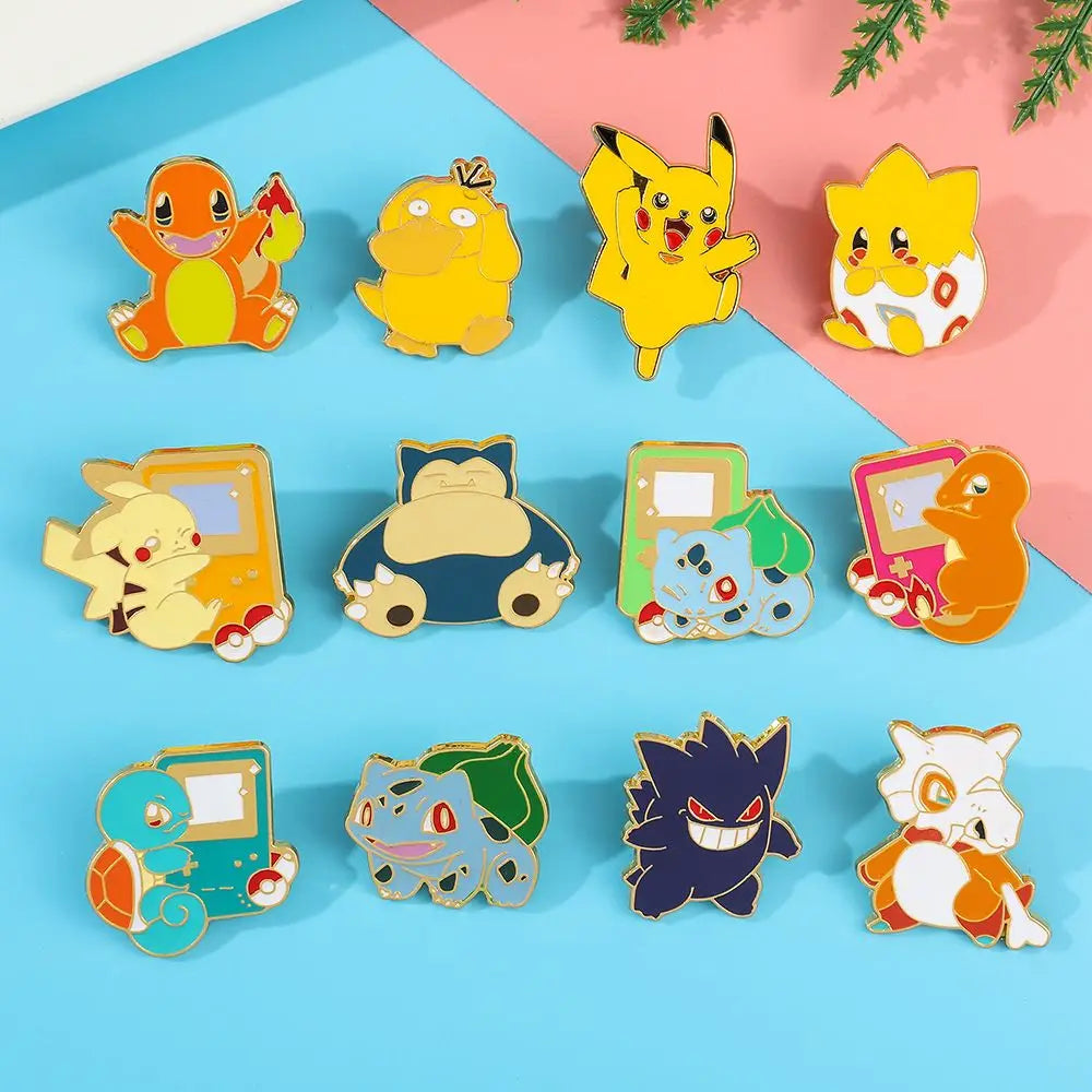 Classic Kawaii Monsters Enamel Pin Kawaii Side