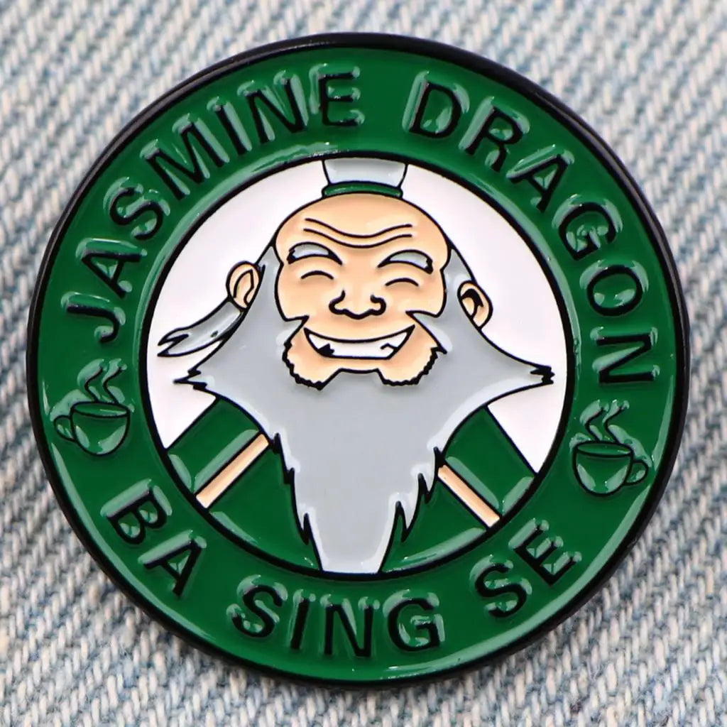 Jasmine Dragon Enamel Pin Kawaii Side