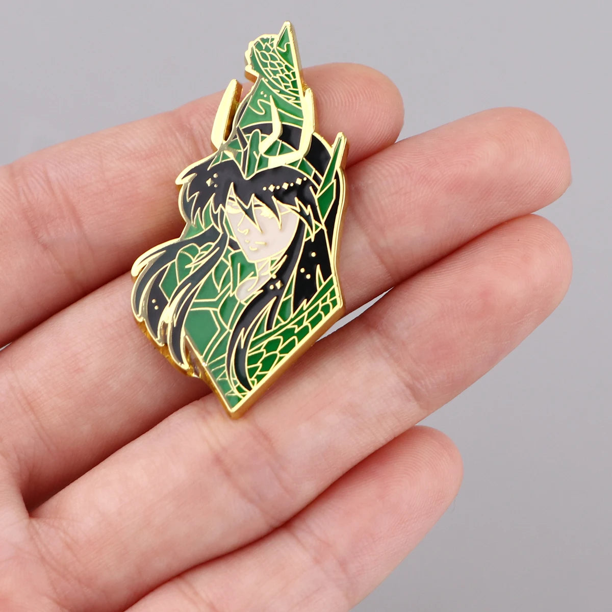 Knights of the Zodiac Enamel Pin Kawaii Side