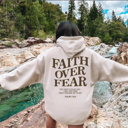 Faith Over Fear Hoodie Kawaii Side