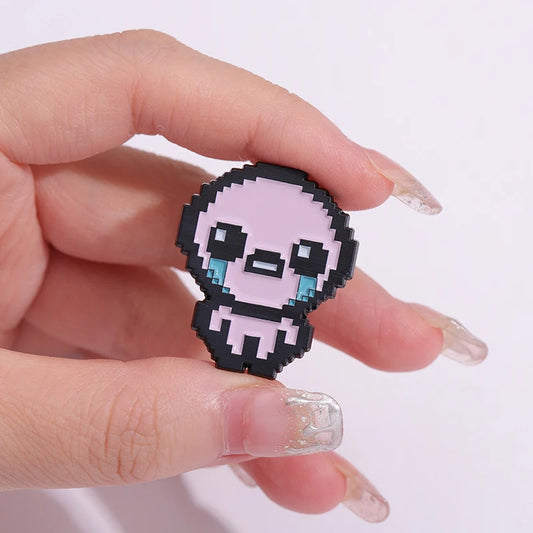 The Binding of Isaac Enamel Pins Custom Brooches Anime Games Lapel Badges Cartoon Jewelry Gift for Kids Friends Kawaii Side