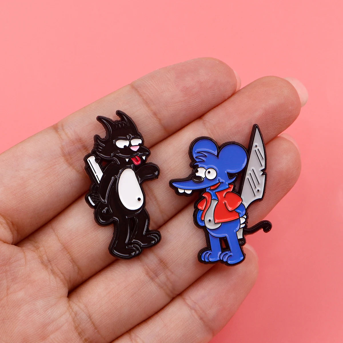 The Itchy & Scratchy Show Enamel Pin