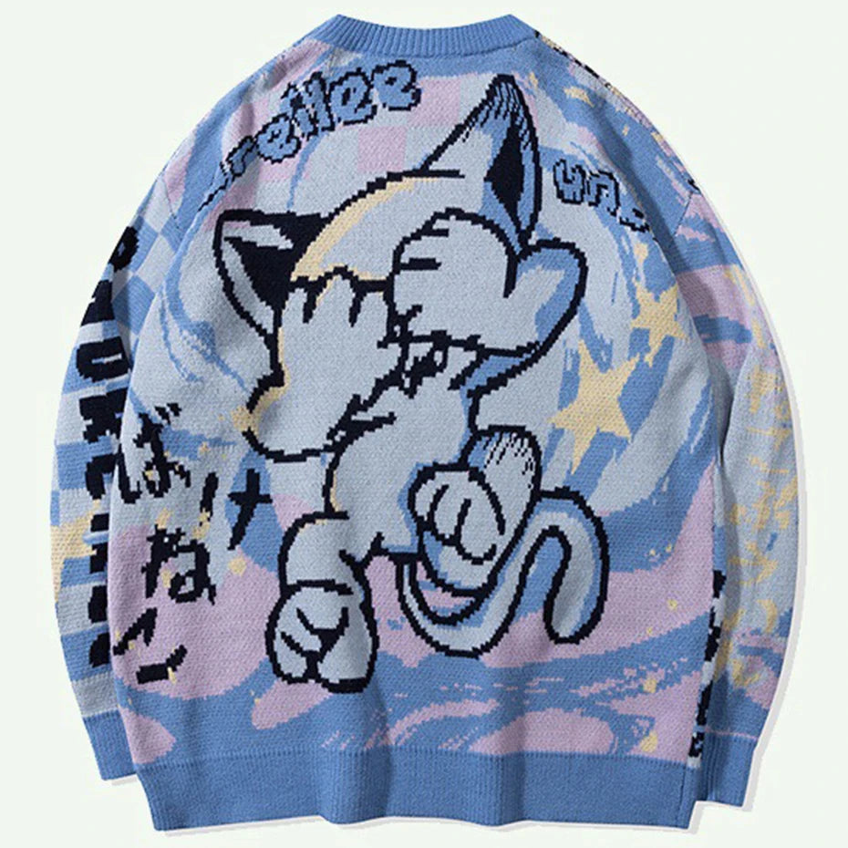 Harajuku Oversized Sweater Kawaii Side