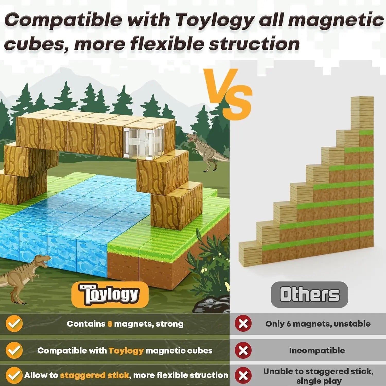 Magic Forest Magnetic Building Blocks Kawaii Side