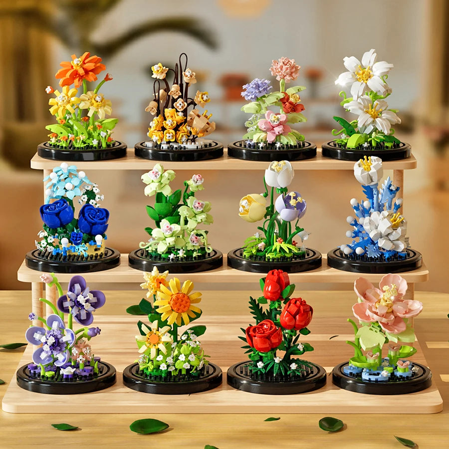 Cute Flowers Building Blocks Kawaii Side
