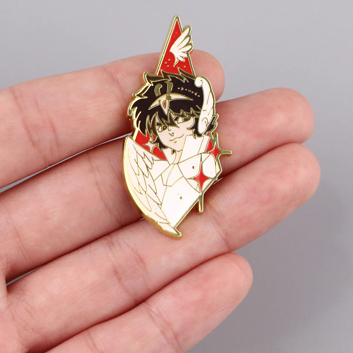 Knights of the Zodiac Enamel Pin Kawaii Side