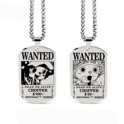 Pirate Tag Necklace Kawaii Side