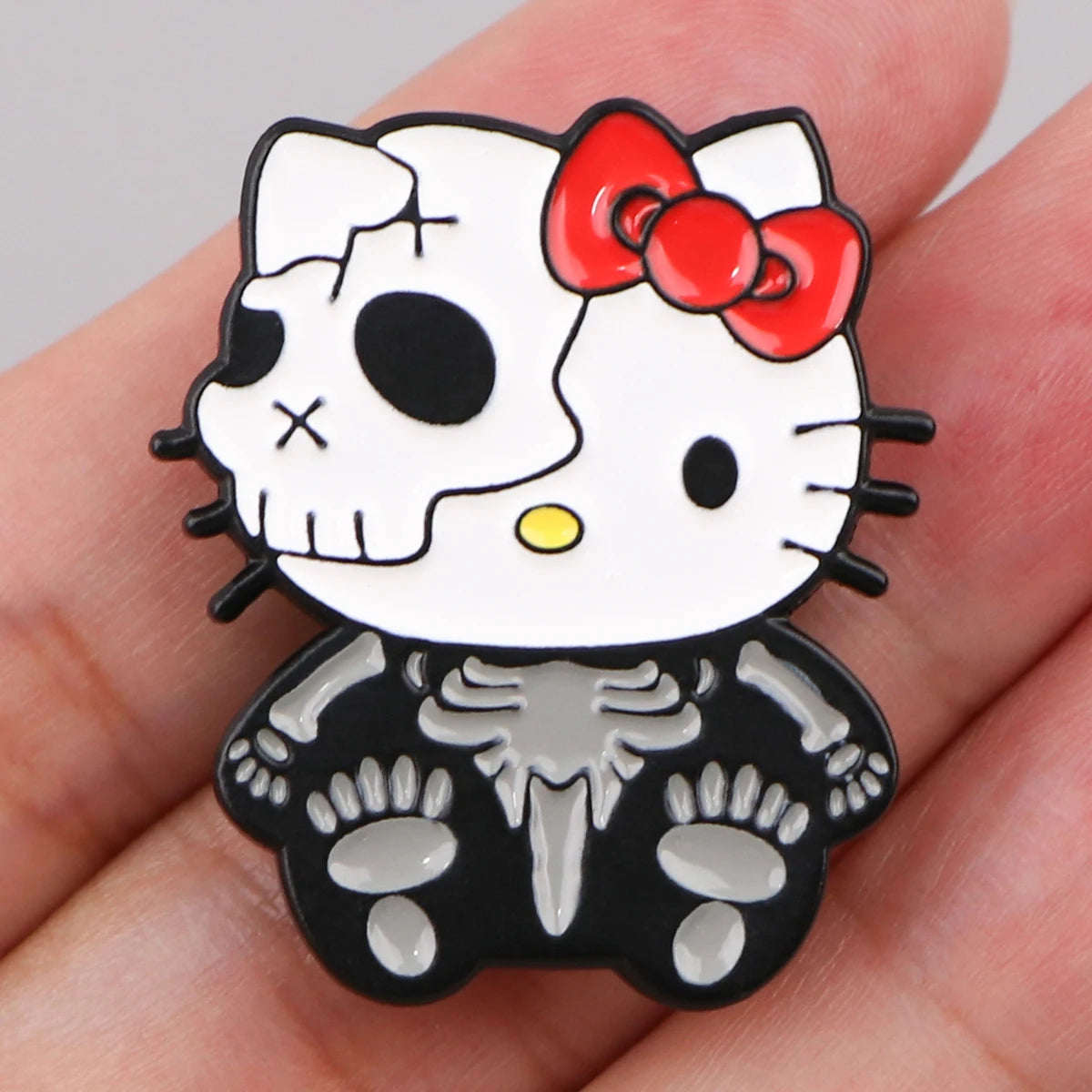 Kawaii Halloween Cat Enamel Pin Kawaii Side