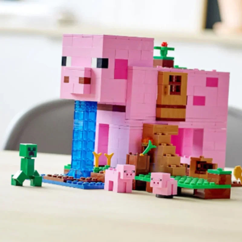 Pig Mansion 490 Pcs Building Blocks Kawaii Side