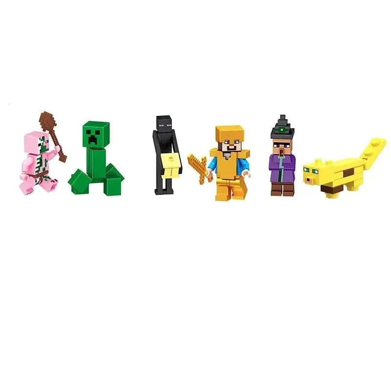 Mini Pixel Figures Building Blocks Kawaii Side