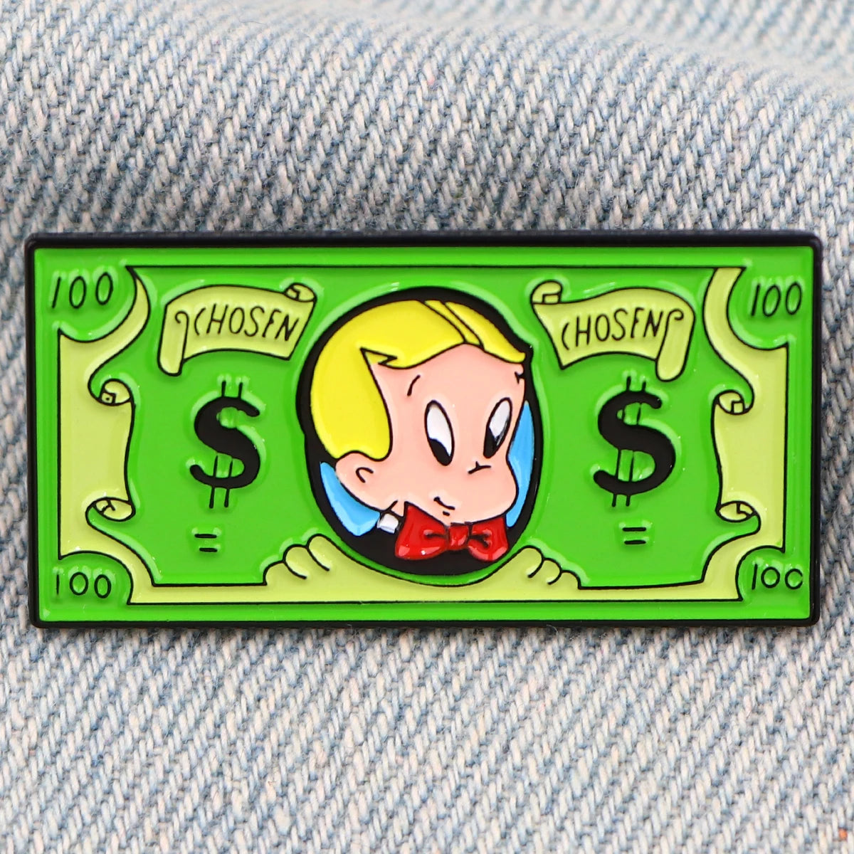Richie Rich Enamel Pin Kawaii Side