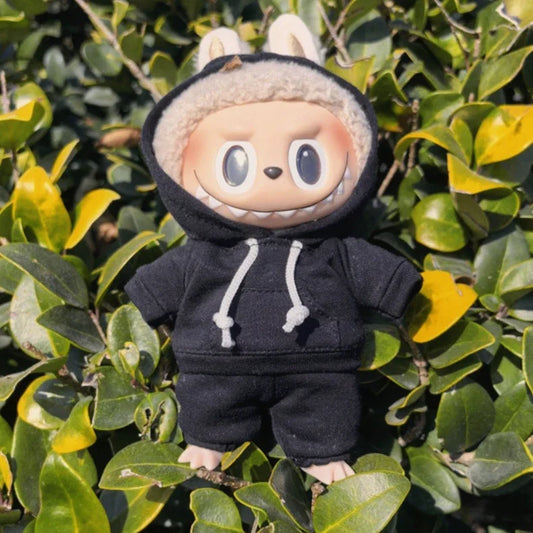 Labubu Outfit Set Hooded Sweatshirt Pants (Labubu Not Included)