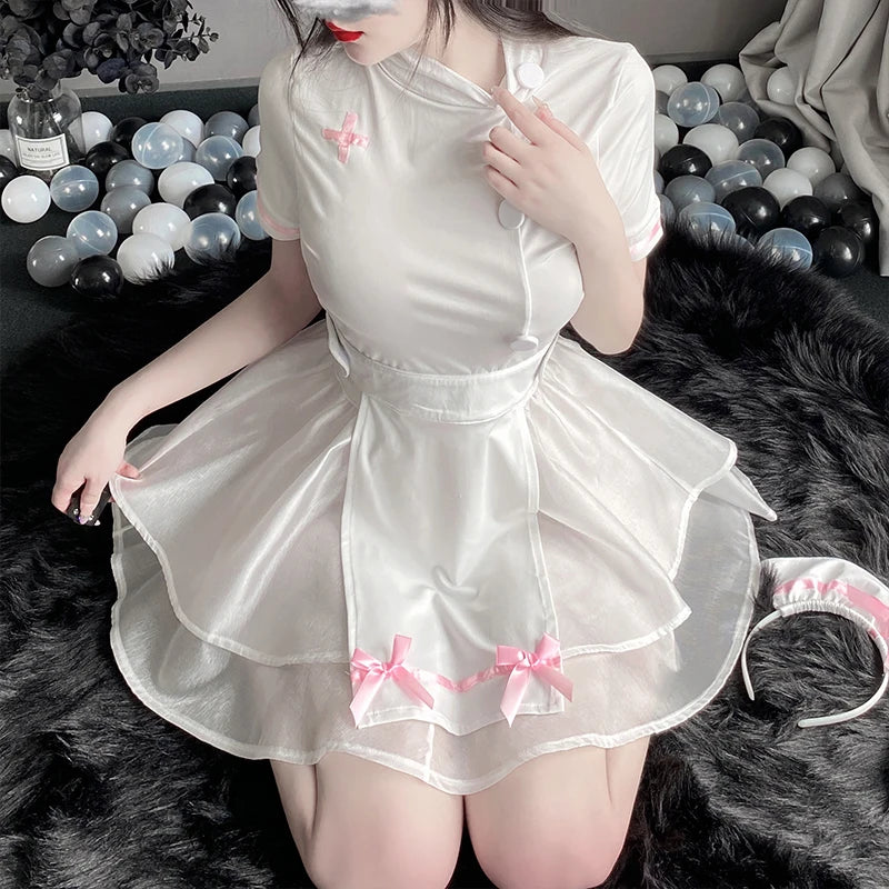 Sexy Nurse Lingerie Costume Kawaii Side