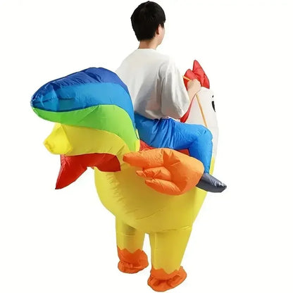 Giant Inflatable Chicken Halloween Costume Kawaii Side