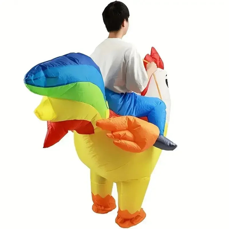 Giant Inflatable Chicken Halloween Costume Kawaii Side