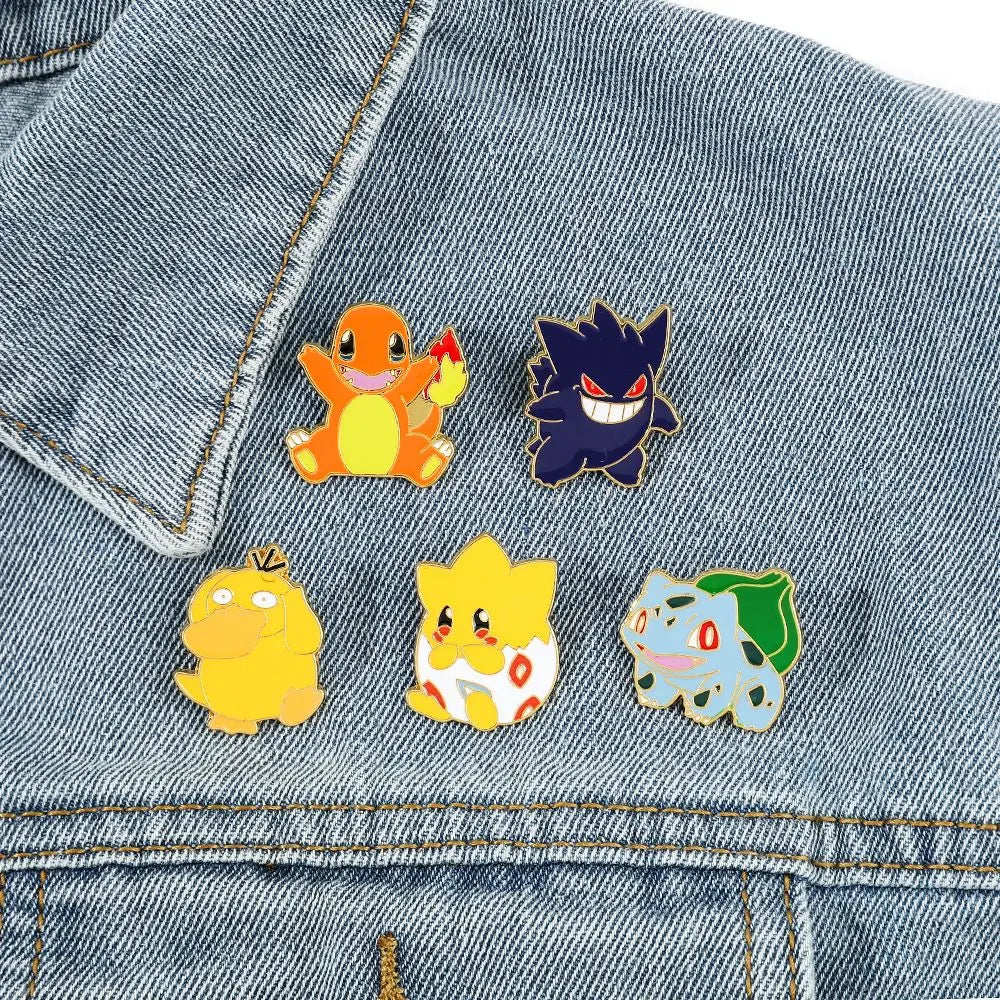 Classic Kawaii Monsters Enamel Pin Kawaii Side
