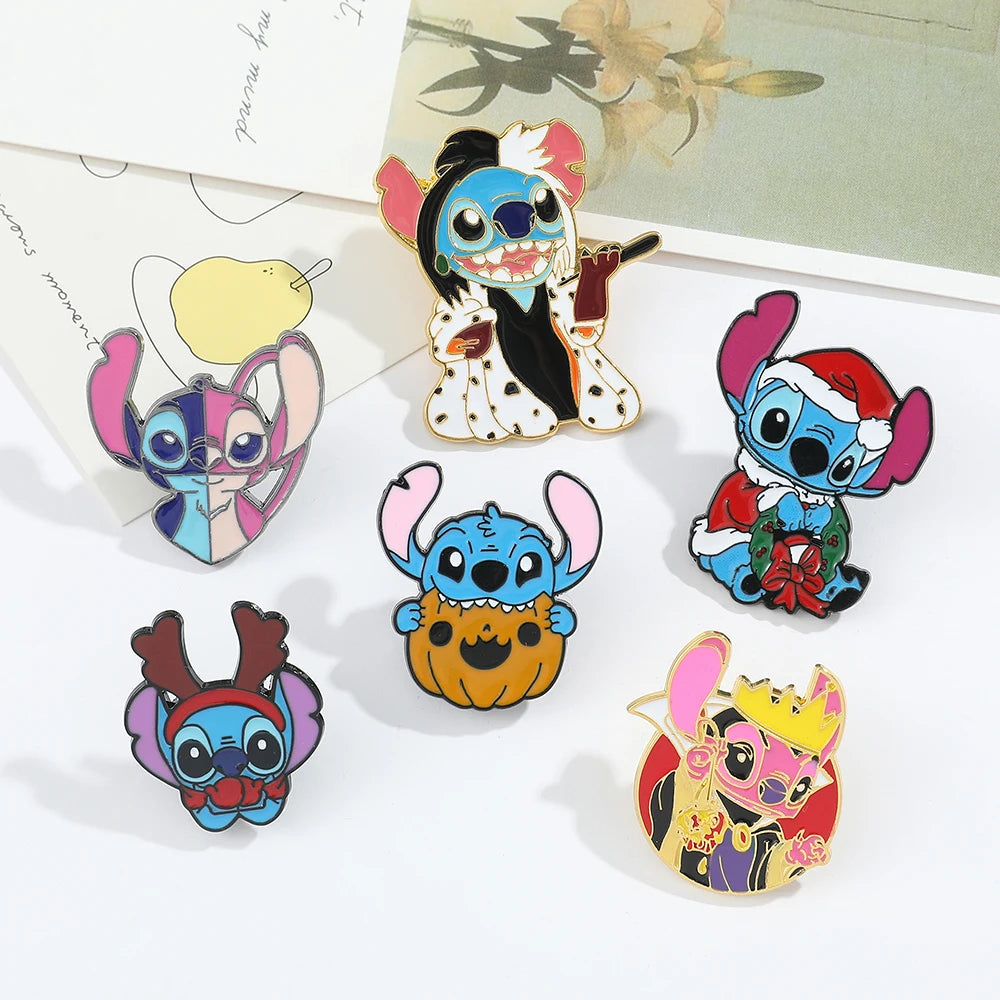 Stitch in Costume II Enamel Pin Kawaii Side