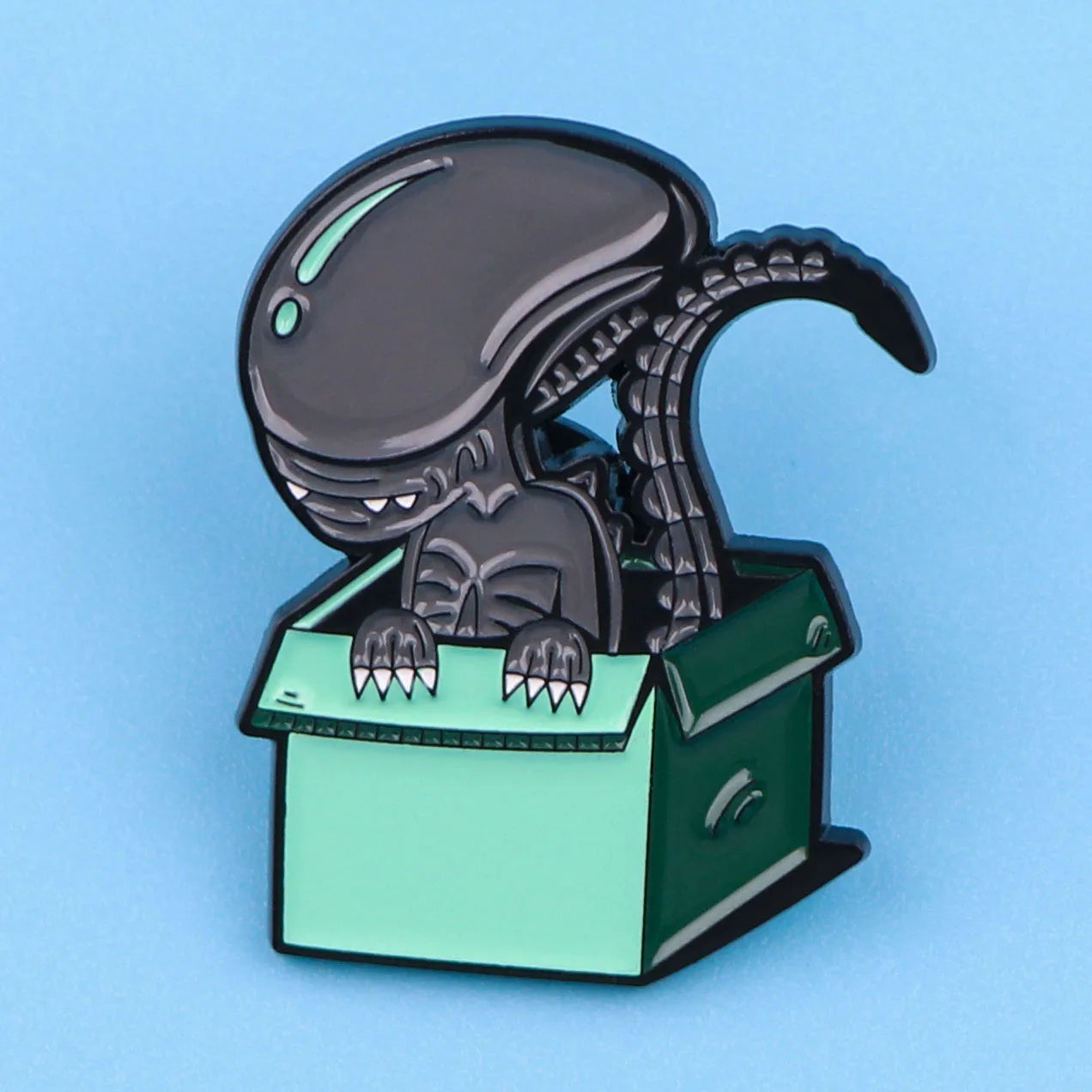 Alien Enamel Pin Kawaii Side