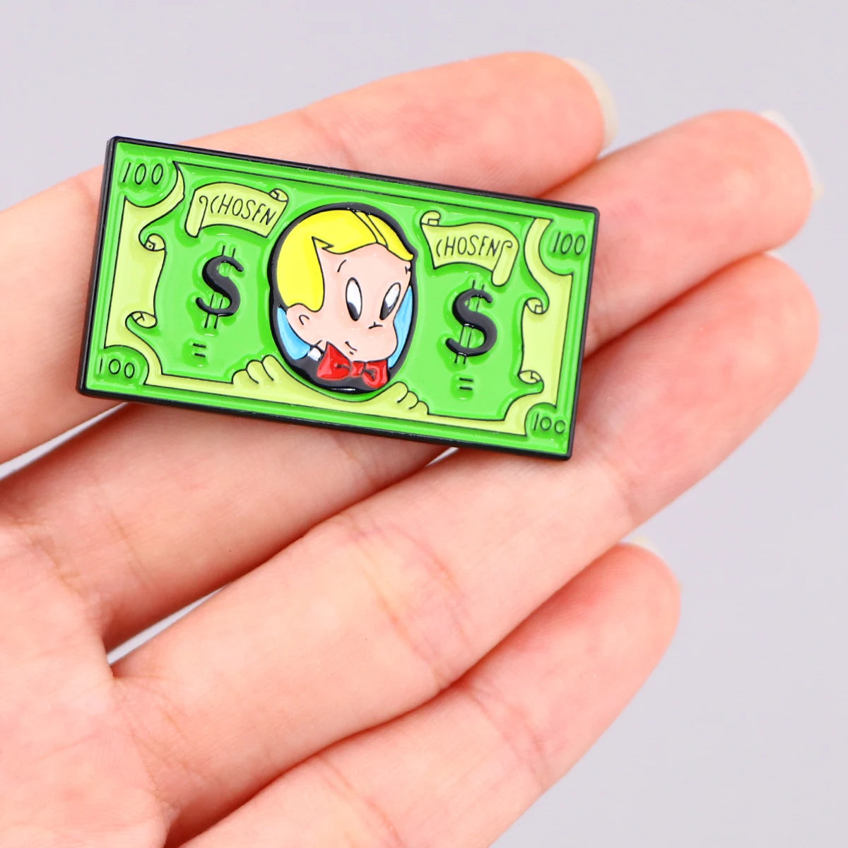 Richie Rich Enamel Pin Kawaii Side