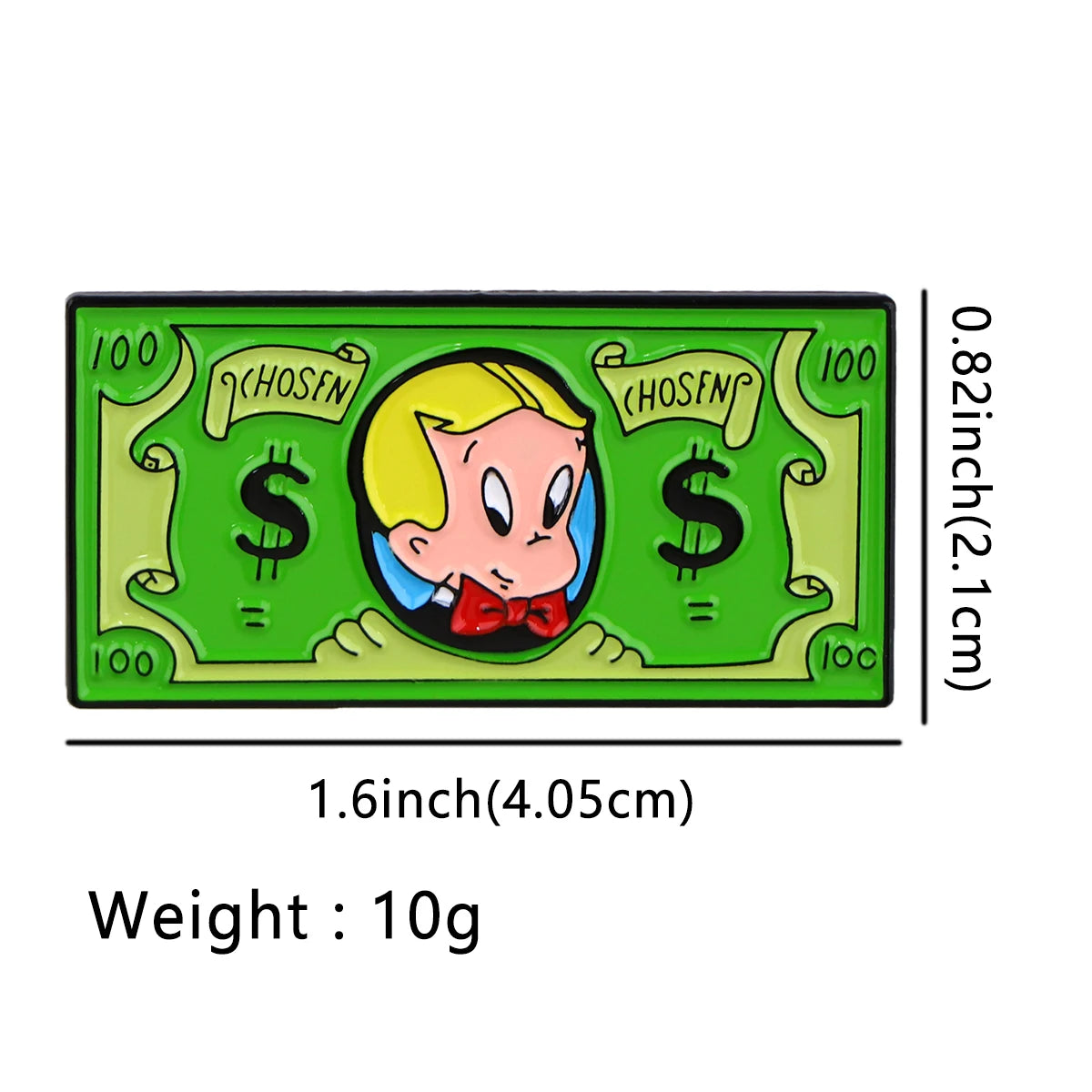 Richie Rich Enamel Pin Kawaii Side