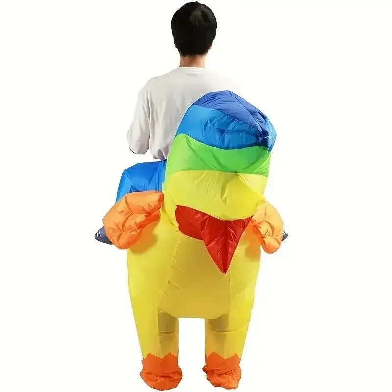 Giant Inflatable Chicken Halloween Costume Kawaii Side