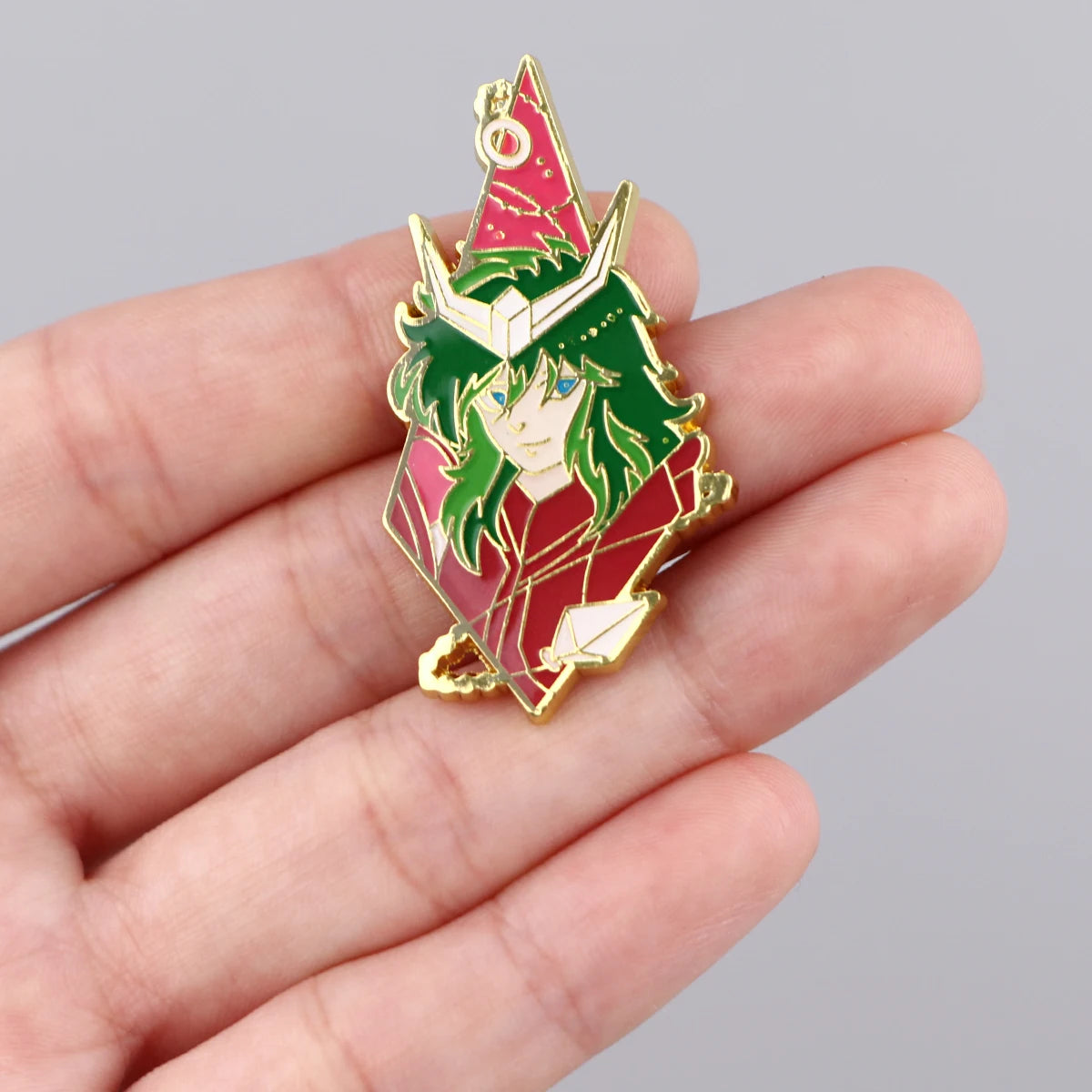 Knights of the Zodiac Enamel Pin Kawaii Side